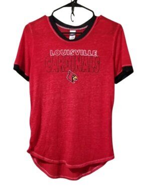 ❤️3/$12  Bottom Drawers Sleeping T Shirt Louisville Cardinels Women's M